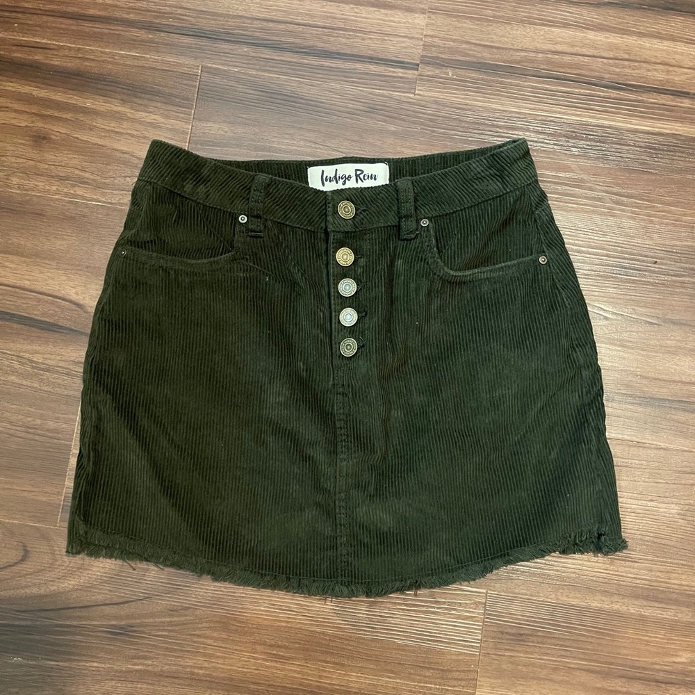 WOMENS INDIGO REIN CORDUROY SKIRT
